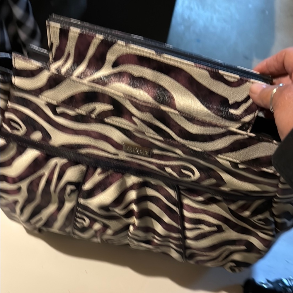 Miche Black Glossy Bag with Metallic Branding
